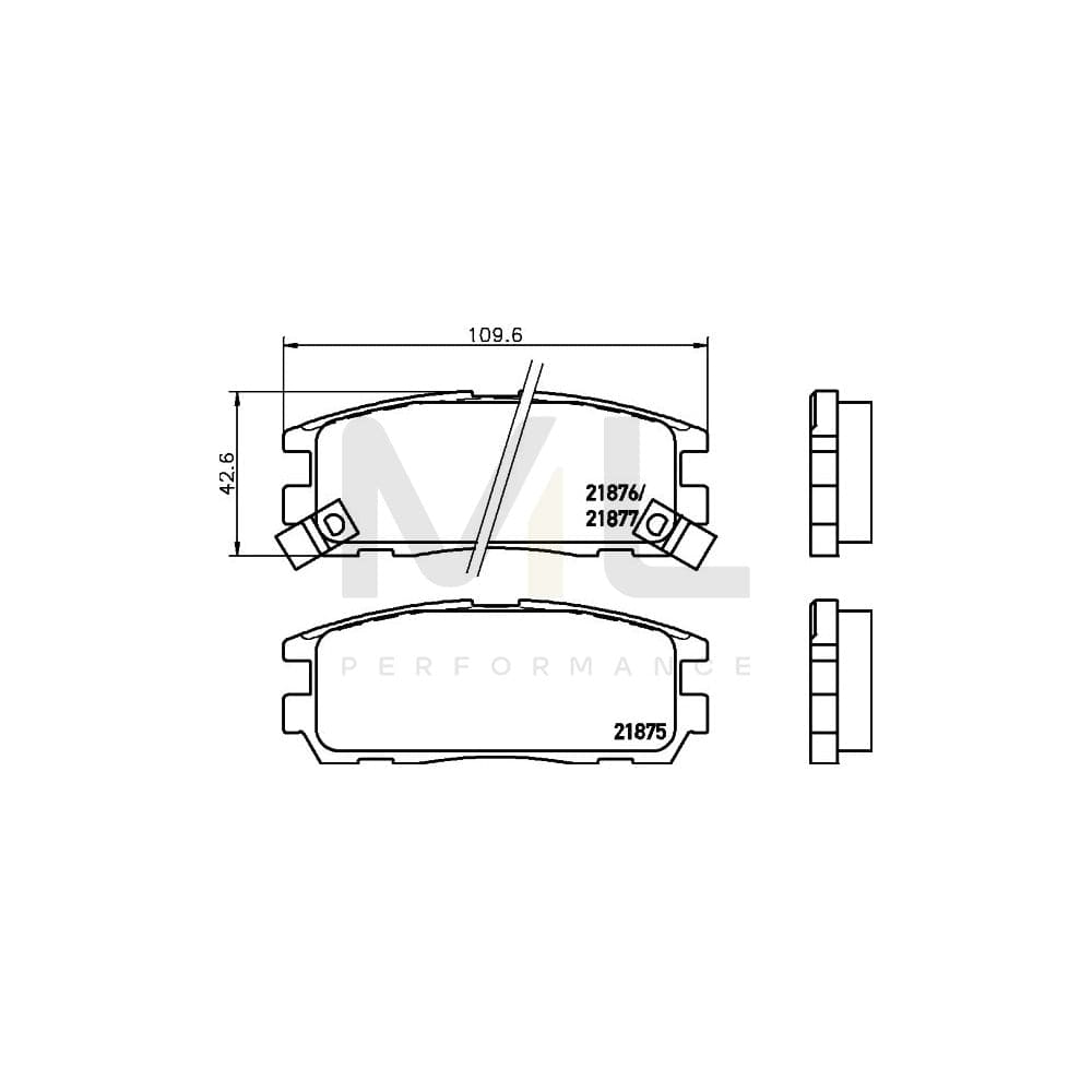 Hella 8DB 355 016-621 Brake Pad Set With Acoustic Wear Warning | ML Performance Car Parts