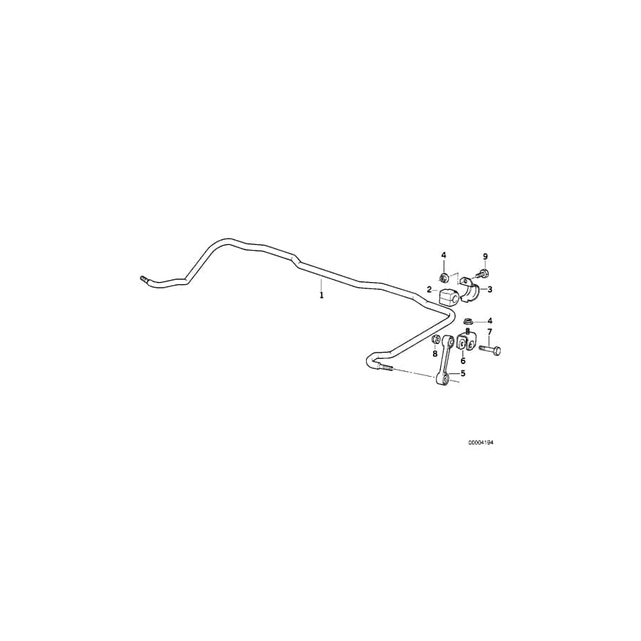 Genuine BMW 33551137984 E36 Stabilizer, Rear D=17MM (Inc. 325is, 318i & 325td) | ML Performance UK Car Parts