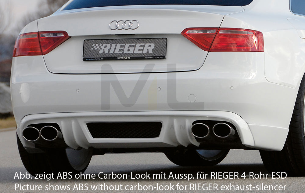 Rieger 00099065 Audi B8 B81 A5 Rear Diffuser 3 | ML Performance UK Car Parts