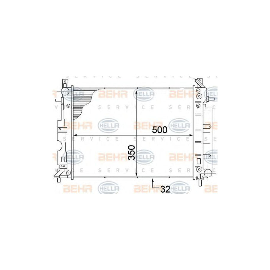 Hella 8MK 376 772-381 Engine Radiator