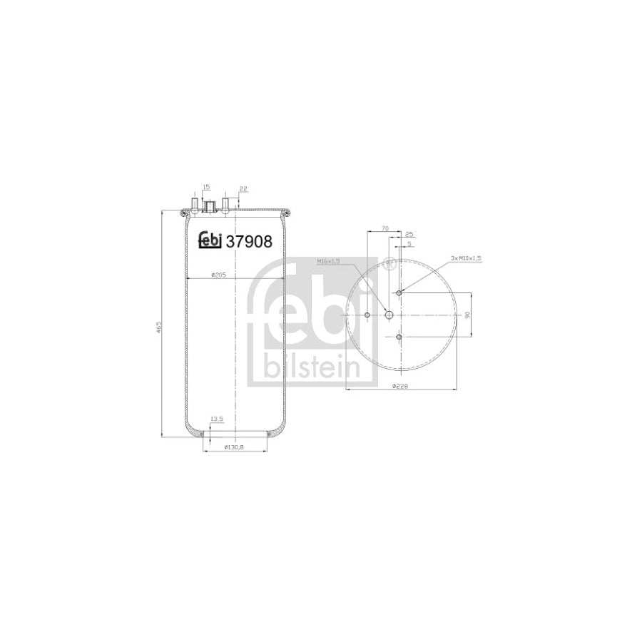 Febi Bilstein 37908 Boot, Air Suspension