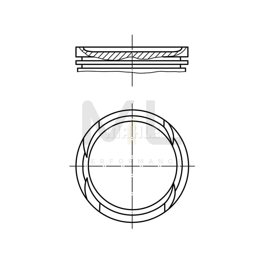 MAHLE ORIGINAL 014 83 01 Piston 93,52 mm, without cooling duct | ML Performance Car Parts