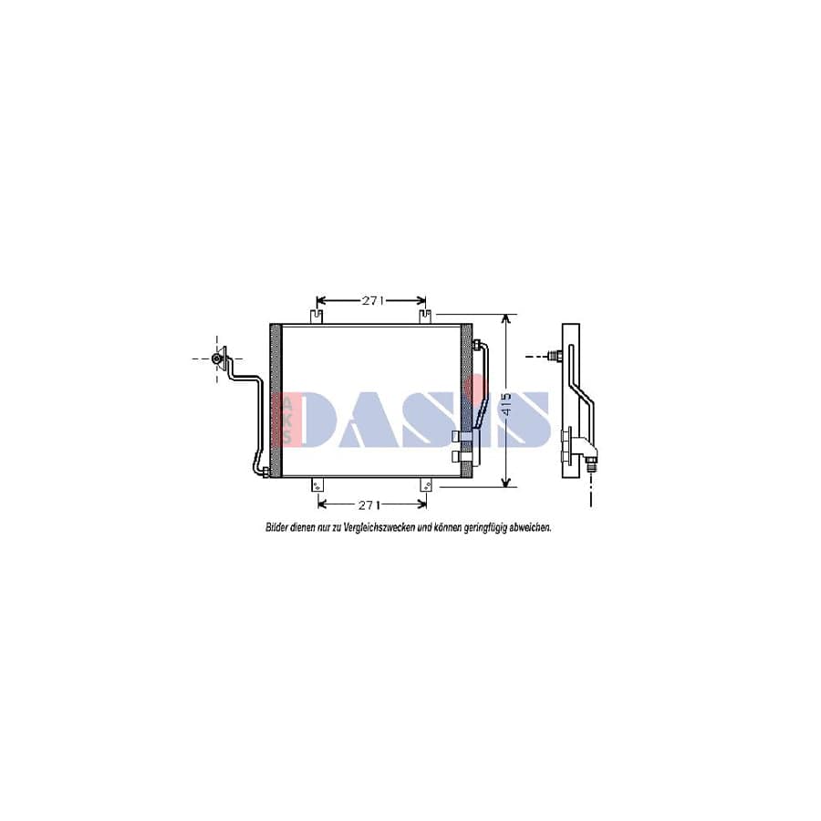 AKS Dasis 182014N Air Conditioning Condenser For Renault 19 | ML Performance UK