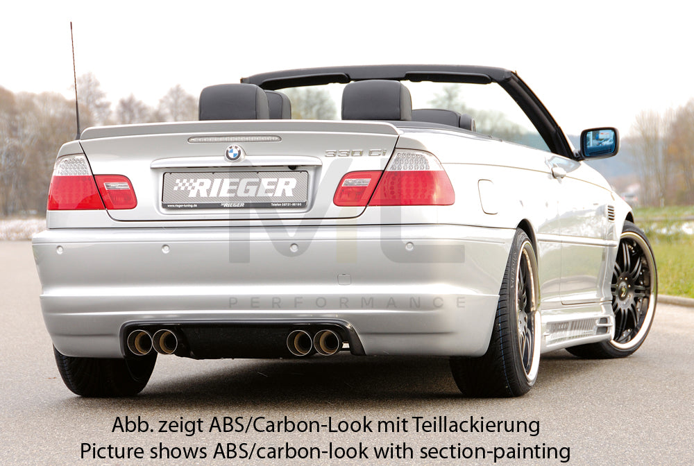 Rieger 00099574 BMW 3 Series E46 Rear Diffuser 2 | ML Performance UK Car Parts