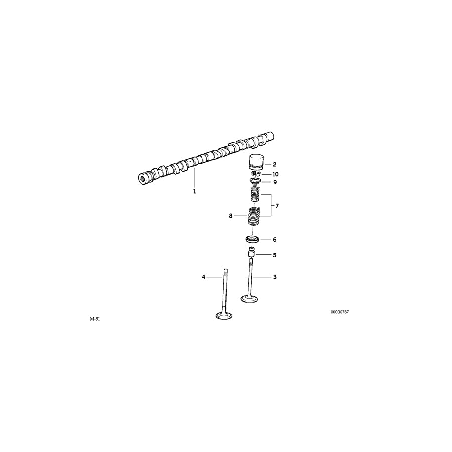 Genuine BMW 11342244557 E36 E34 Intake Valve W.Oversize Va.System +0,1mm 36,0/7,07mm (Inc. 325td & 525tds) | ML Performance UK Car Parts