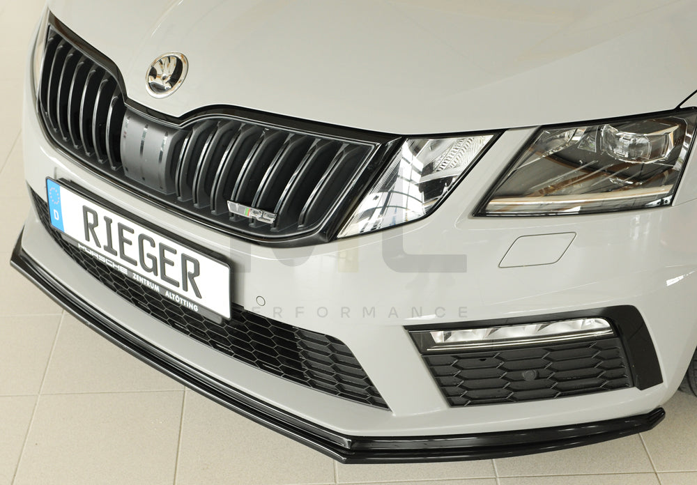 Rieger 00088140 Skoda 5E Octavia RS Front Splitter 9 | ML Performance UK Car Parts