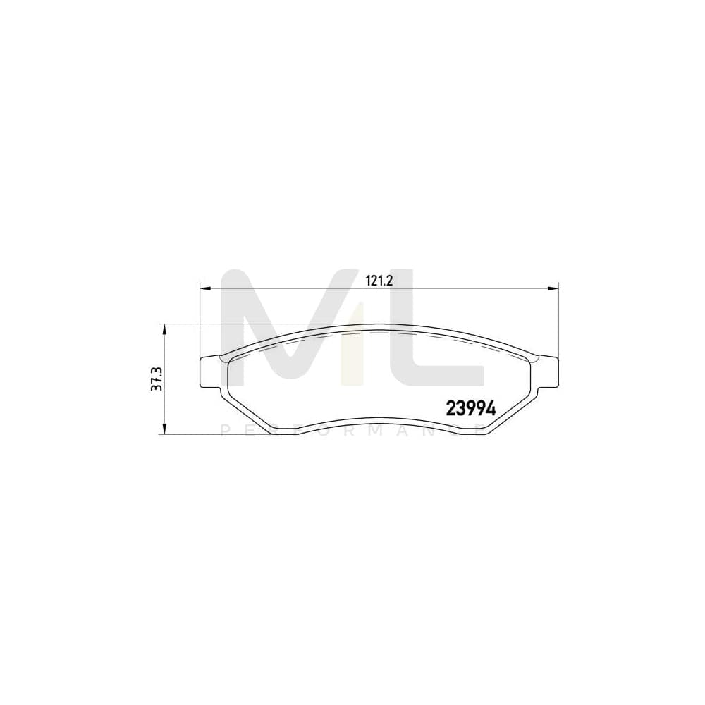 Brembo P 10 008 Brake Pad Set Excl. Wear Warning Contact | ML Performance Car Parts