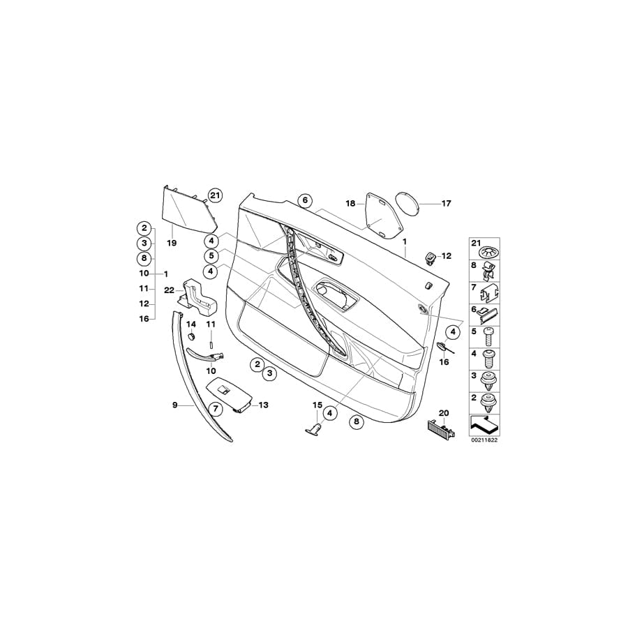 Genuine BMW 51413419209 E83 Cover F Left Loudspeaker SCHWARZ (Inc. X3 3.0i, X3 2.0i & X3 2.5si) | ML Performance UK Car Parts