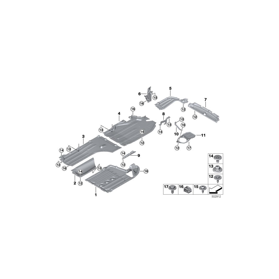 Genuine BMW 51487428100 G06 G05 G07 Bracket Undershield Of Tank, Right (Inc. X5 25dX, X7 40iX & X6 M50dX) | ML Performance UK