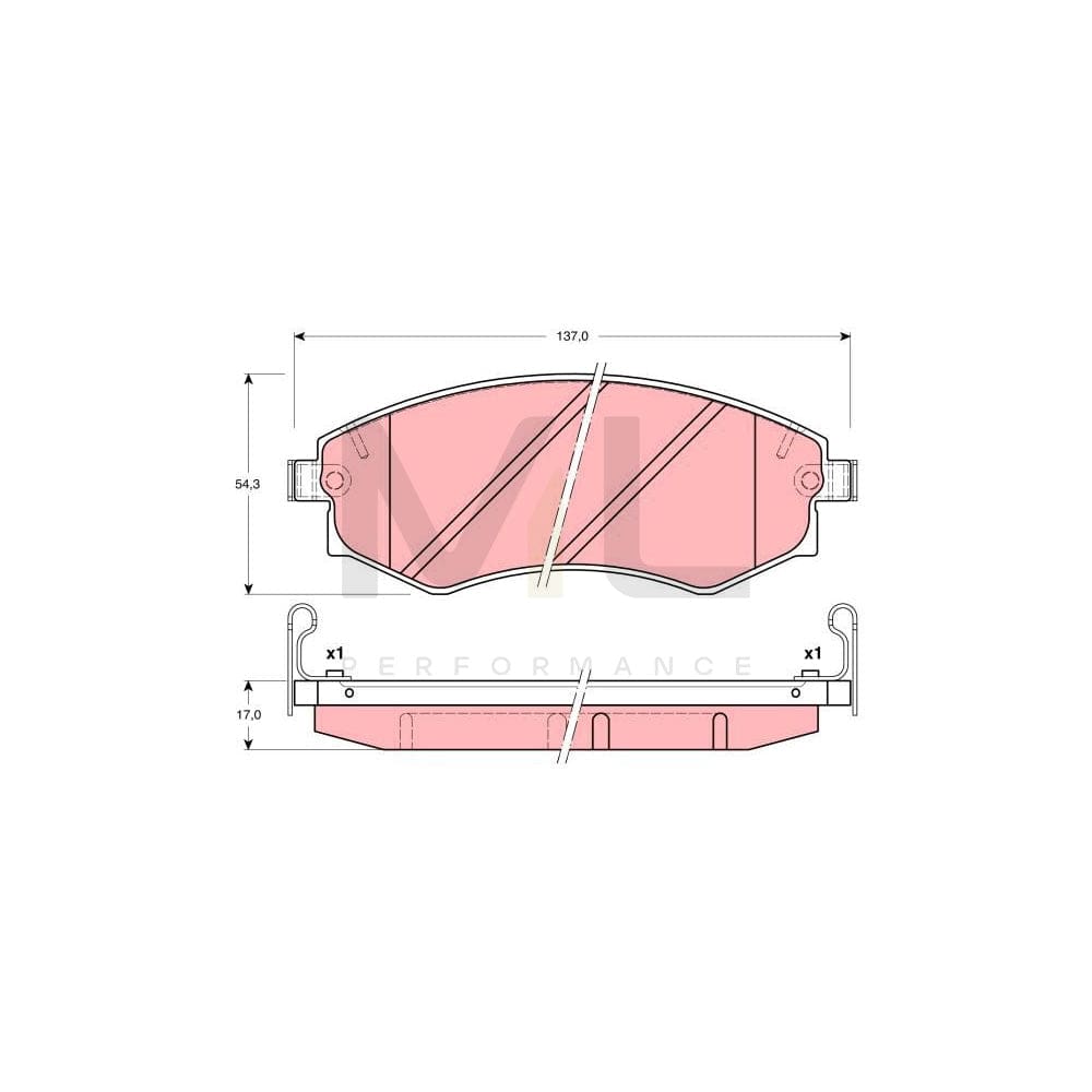 TRW Gdb3169 Brake Pad Set With Acoustic Wear Warning | ML Performance Car Parts