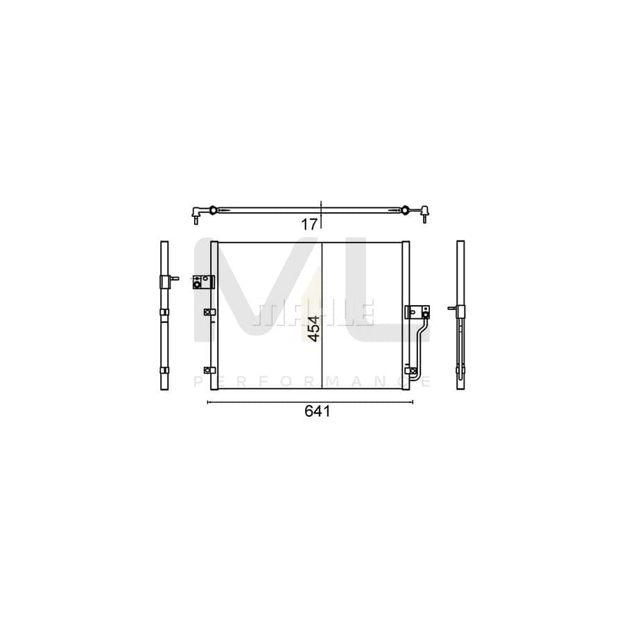 MAHLE ORIGINAL AC 643 000S Air conditioning condenser without dryer | ML Performance Car Parts