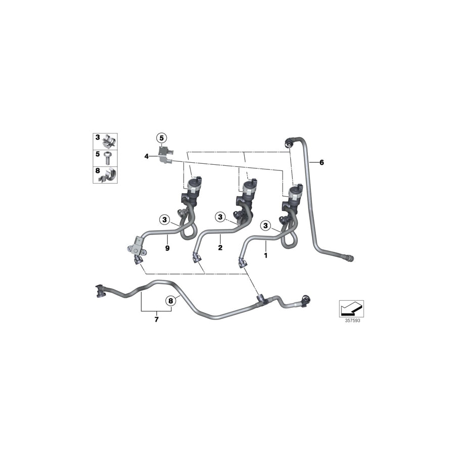 Genuine BMW 13311307296 F11 E53 F36 Hose Clamp 13mm-25mm (Inc. 525xd) | ML Performance UK Car Parts