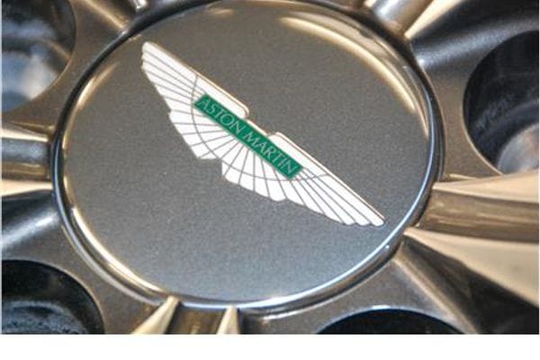 Aston Martin HY53-1A096-DA Wheel Centre Badge (Anthracite-Green Inlay) | ML Performance UK Car Parts