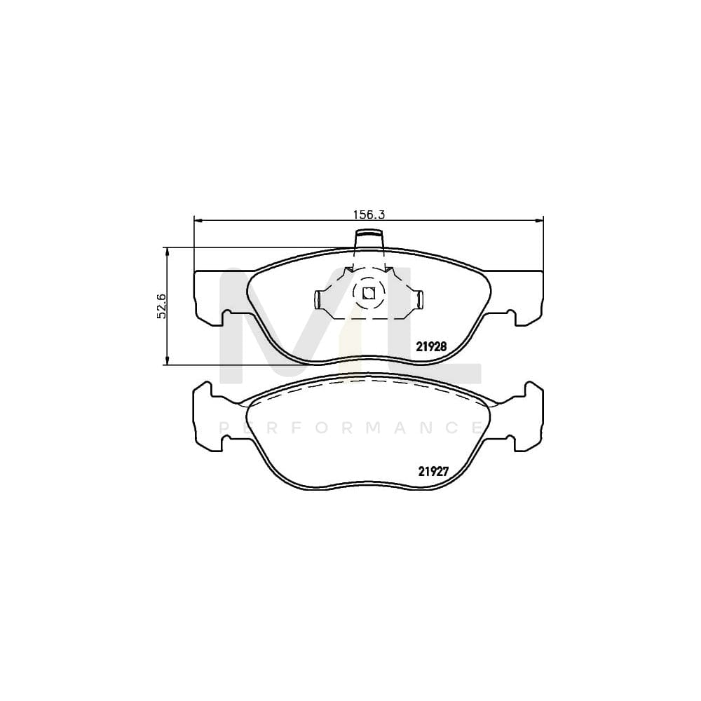 Hella 8DB 355 010-181 Brake Pad Set For Fiat Punto Not Prepared For Wear Indicator | ML Performance Car Parts