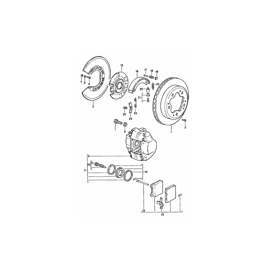 Genuine Porsche Handbrake Shoes Compression Spring Porsche 911 / 365C | ML Performance UK Car Parts