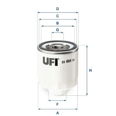 UFI 23.664.00 Oil Filter For Ford Transit