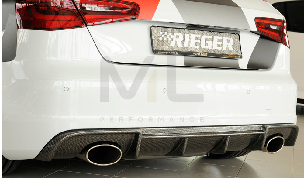 Rieger 00099357 Audi 8V Rear Diffuser (A3 & S3) 8 | ML Performance UK Car Parts