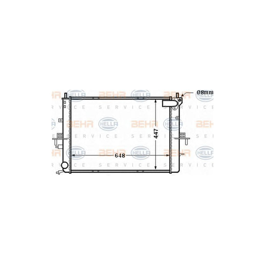 Hella 8MK 376 772-211 Engine Radiator For Rover 75