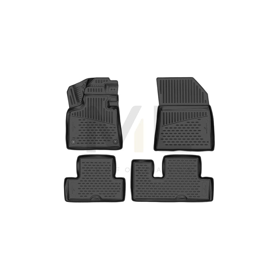 WALSER Tailored, XTR 75219 Floor mat set Elastomer, Front and Rear, Black | ML Performance Car Parts