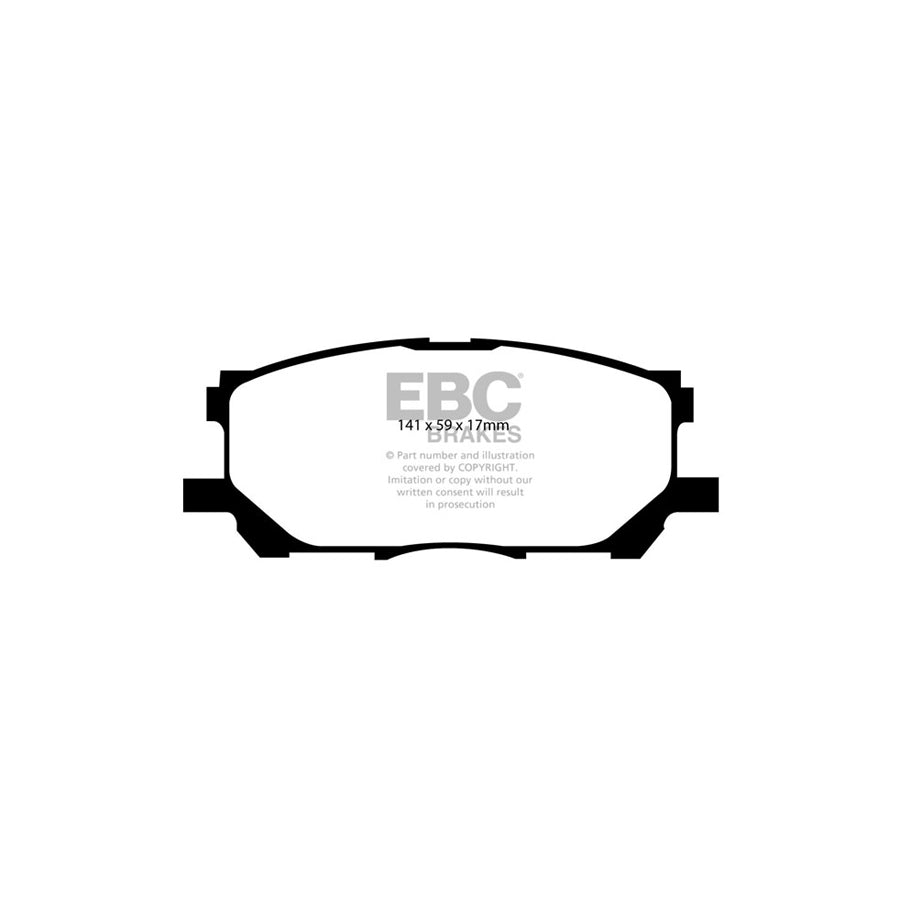 EBC DP1681 Lexus Toyota Ultimax Front Brake Pads (Inc. RX300, RX350, RX400h, Harrier) 2 | ML Performance UK Car Parts