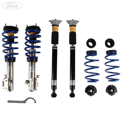 GENUINE FORD 2317842 FIESTA COILOVER SUSPENSION KIT STAINLESS STEEL WITH POWDER COATED SPRINGS IN FORD PERFORMANCE BLUE | ML Performance UK