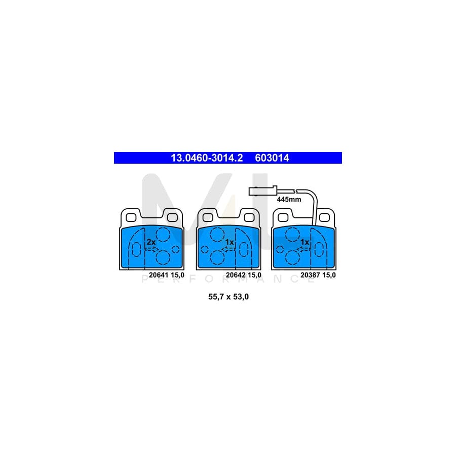 ATE 13.0460-3014.2 Brake pad set for ALFA ROMEO 75 (162B) incl. wear warning contact | ML Performance Car Parts