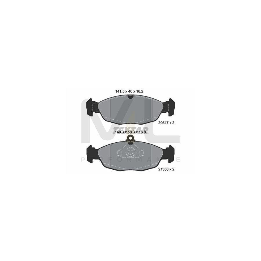 TEXTAR 2054701 Brake pad set prepared for wear indicator | ML Performance Car Parts