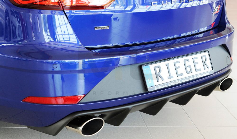 Rieger 00027038 SEAT 5F Leon Cupra Rear Diffuser 6 | ML Performance UK Car Parts