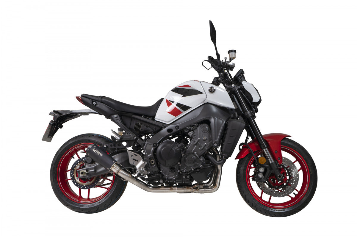 Scorpion PYA116SYSBCER Yamaha MT-09 Red Power Full System - Black Ceramic Coated Sleeve | ML Performance UK UK