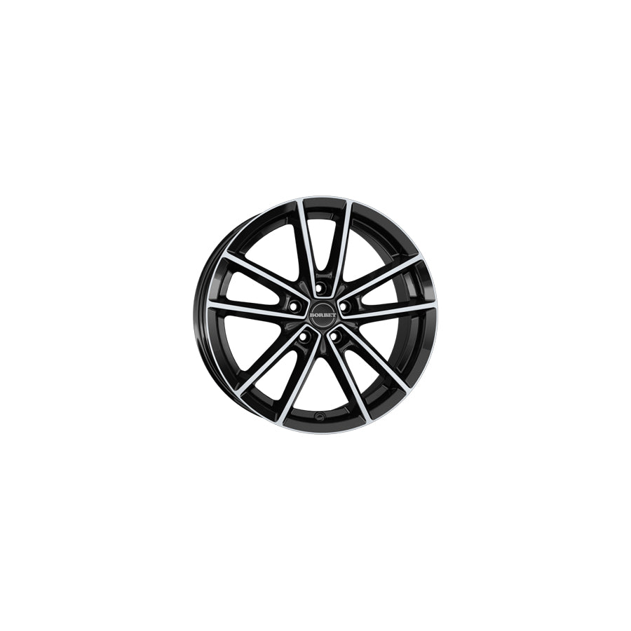 Borbet W 8x18 ET50 W 80850108572,5BPG/T Black Glossy Polished Wheel | ML Performance UK Car Parts