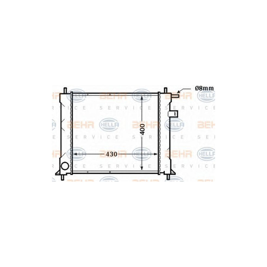 Hella 8MK 376 772-161 Engine Radiator