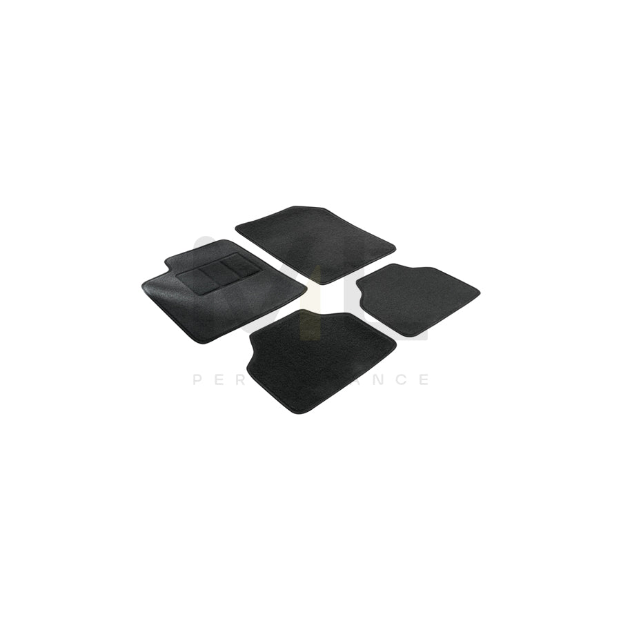 WALSER Tailored 14611 Floor mat set Textile, Front and Rear, Quantity: 4, Black | ML Performance Car Parts