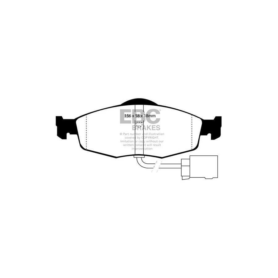 EBC PD11KF1171 Ford Greenstuff Front Brake Pad & GD Disc Kit - Bendix/Girling/TRW Caliper 2 | ML Performance UK Car Parts