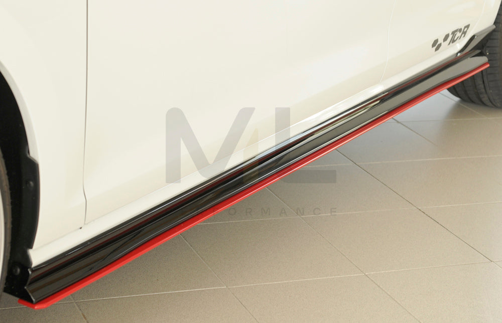 Rieger 00059516 VW Mk7 Golf GTI-TCR Side Skirt Splitter 7 | ML Performance UK Car Parts