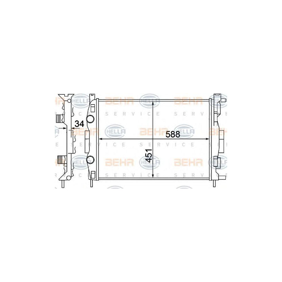 Hella 8MK 376 772-044 Engine Radiator