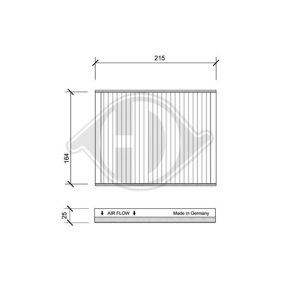 DIEDERICHS DCI0107 Pollen Filter | ML Performance UK Car Parts