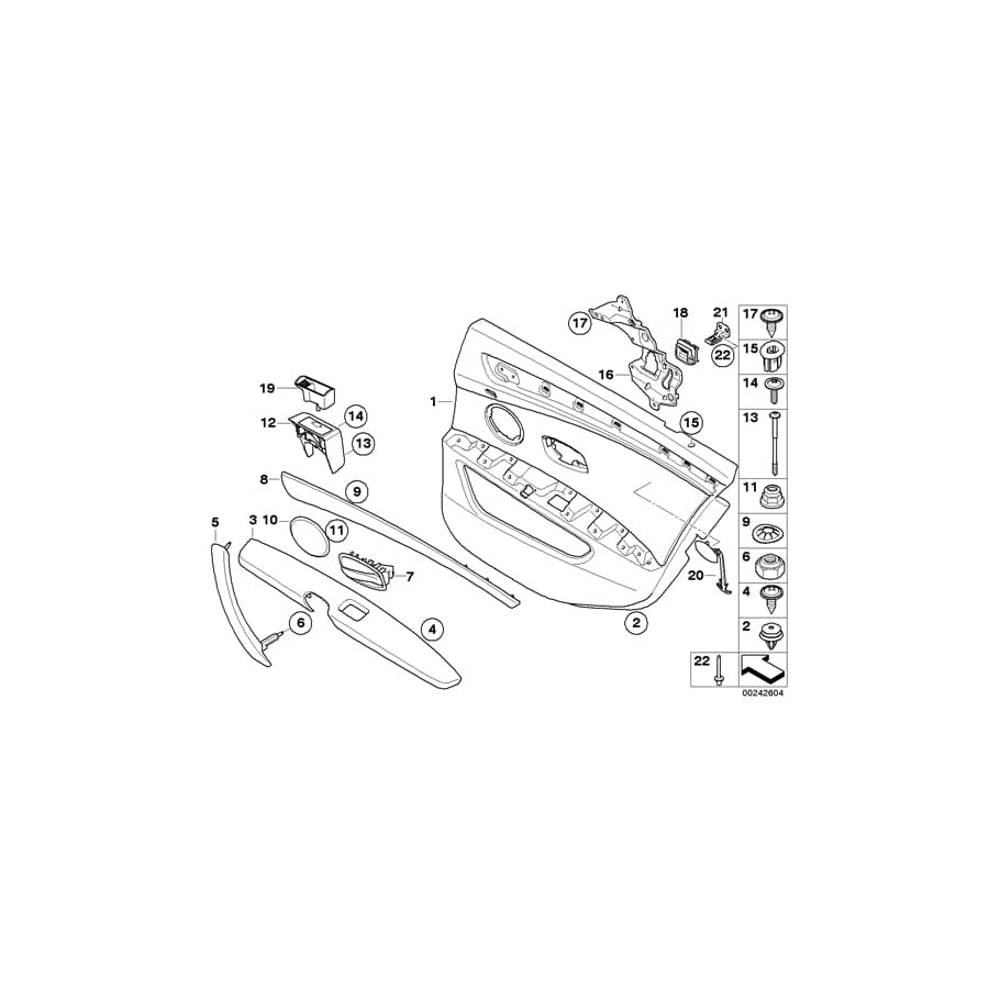 Genuine BMW 51426984600 E60 E61 Armrest In Imitation Leather, Rear Right GRAU (Inc. 528xi, 525d & 520i) | ML Performance UK Car Parts