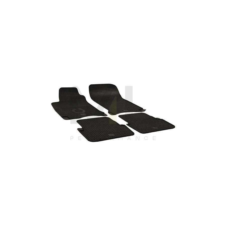 WALSER 50402 Floor mat set for RENAULT LAGUNA Elastomer, Front and Rear, Quantity: 4, Black | ML Performance Car Parts