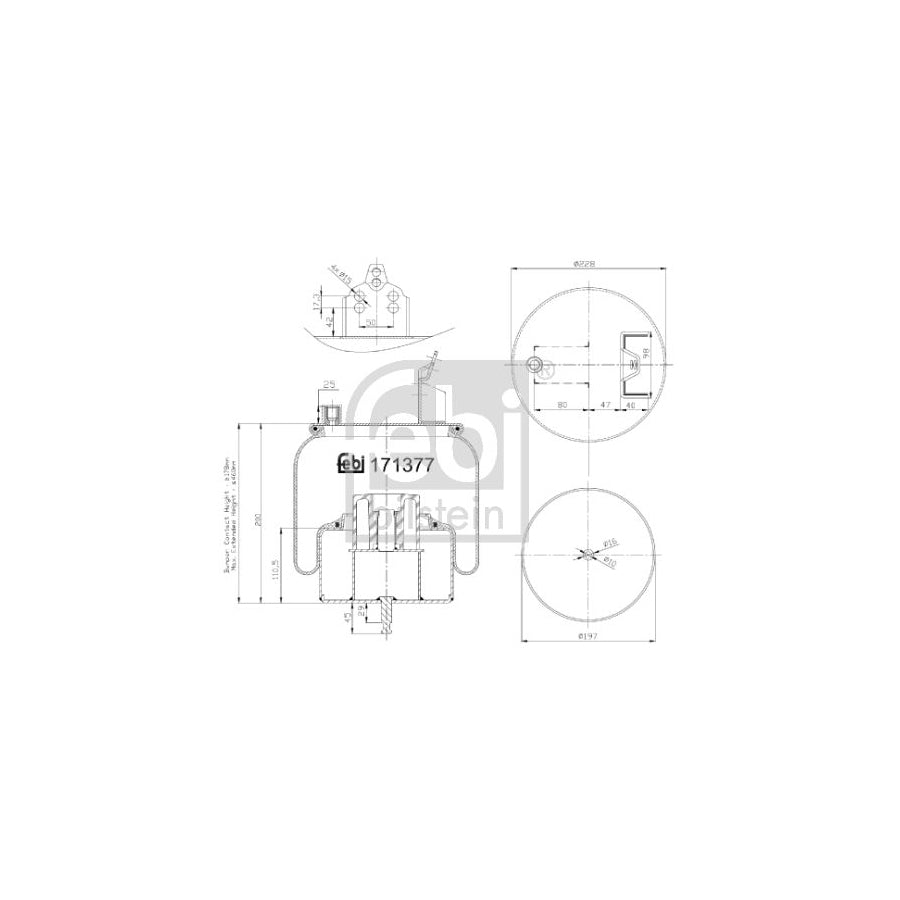 Febi Bilstein 171377 Boot, Air Suspension