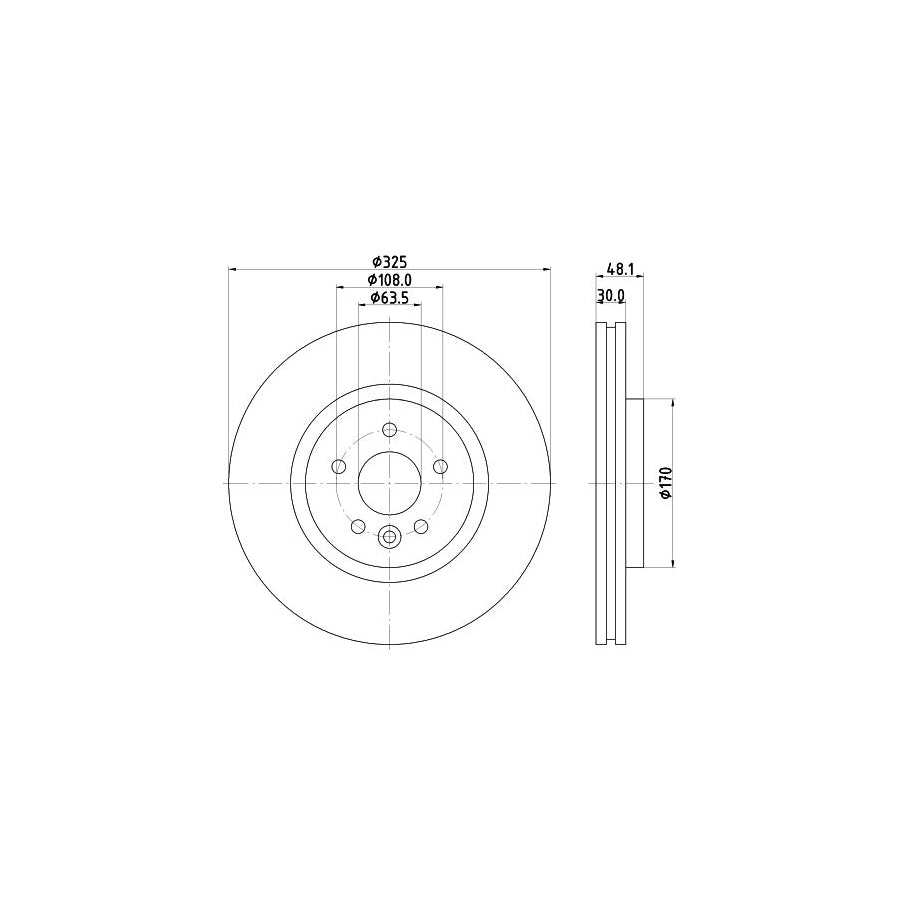 Hella 8DD 355 133-841 Brake Disc