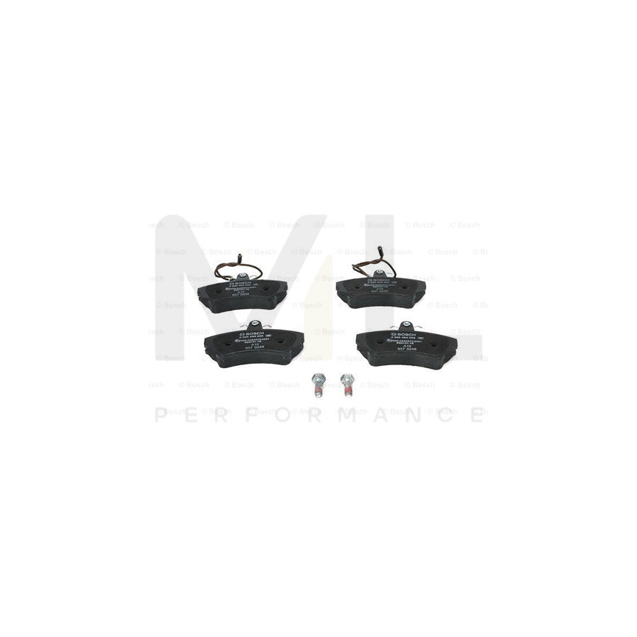 Bosch 0986494056 Brake Pad Set For Renault Espace Ii (J63/S63) With Integrated Wear Sensor, With Anti-Squeak Plate, With Bolts/Screws, With Accessories BP551 | ML Performance Car Parts