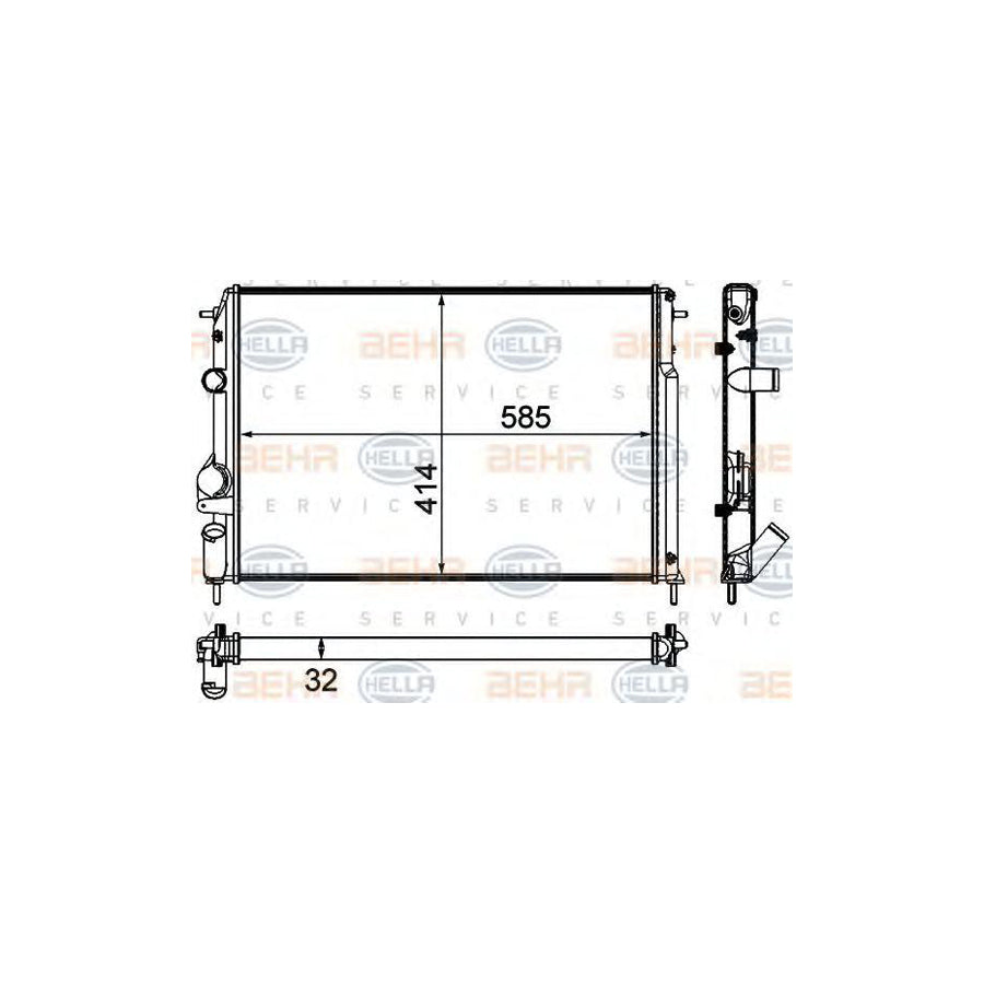 Hella 8MK 376 772-011 Engine Radiator