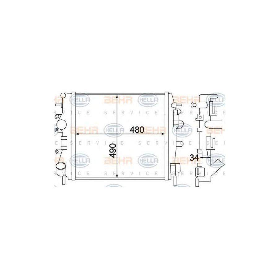 Hella 8MK 376 772-001 Engine Radiator