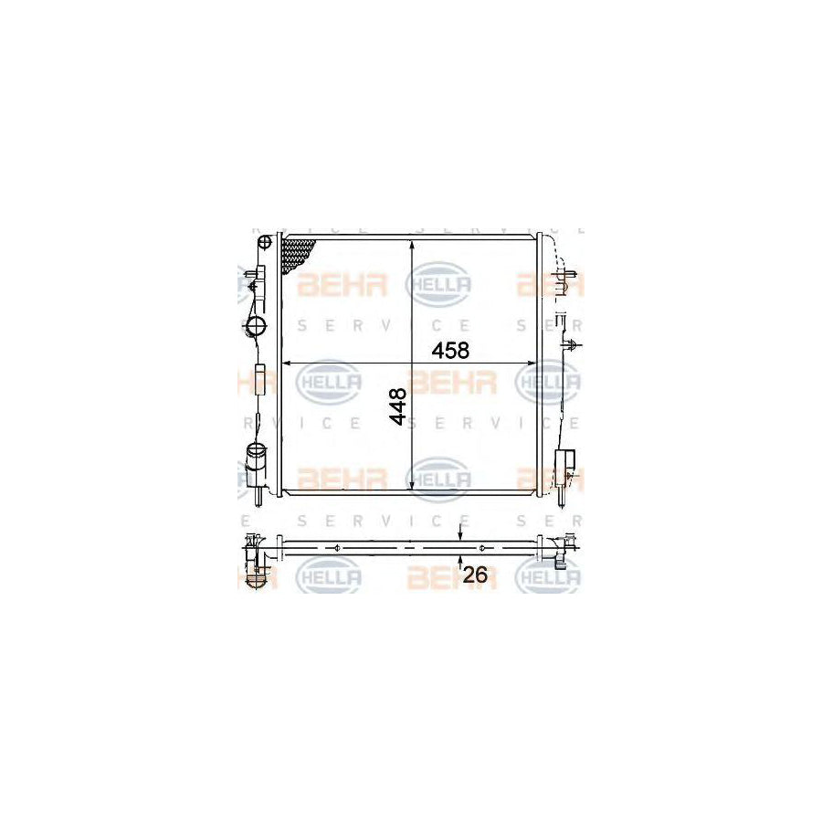 Hella 8MK 376 771-791 Engine Radiator