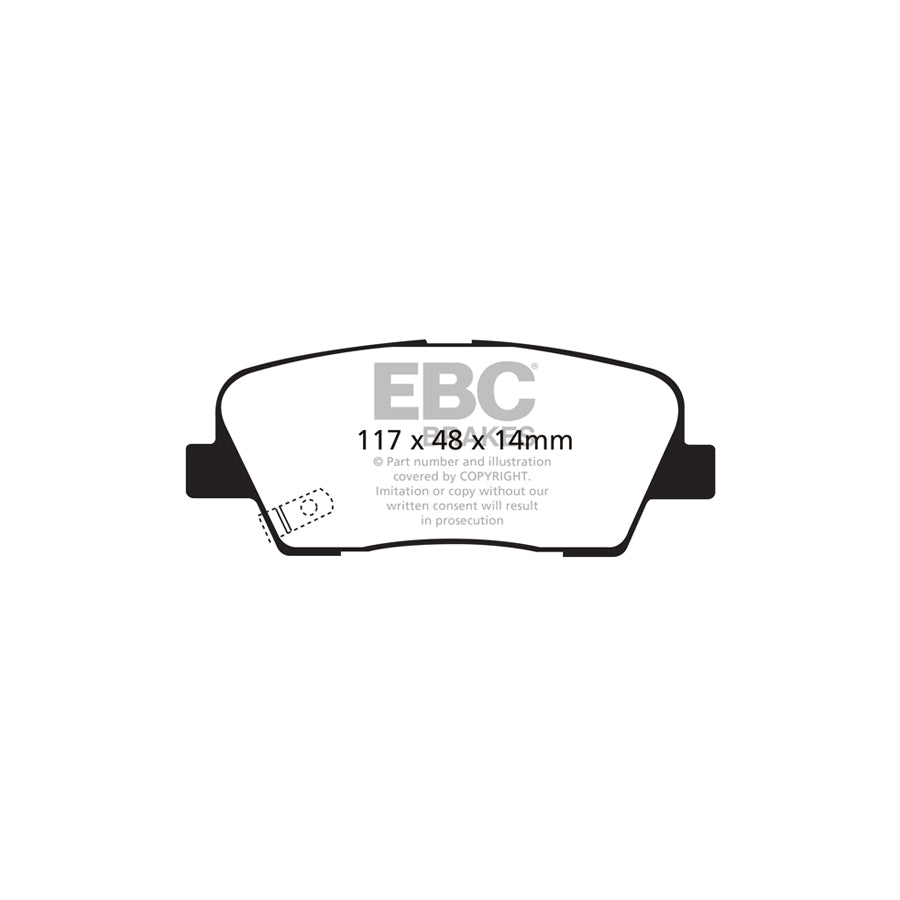 EBC DP1806 Hyundai Kia Ssangyong Ultimax Rear Brake Pads 2 | ML Performance UK Car Parts