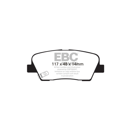 EBC DP1806 Hyundai Kia Ssangyong Ultimax Rear Brake Pads 2 | ML Performance UK Car Parts