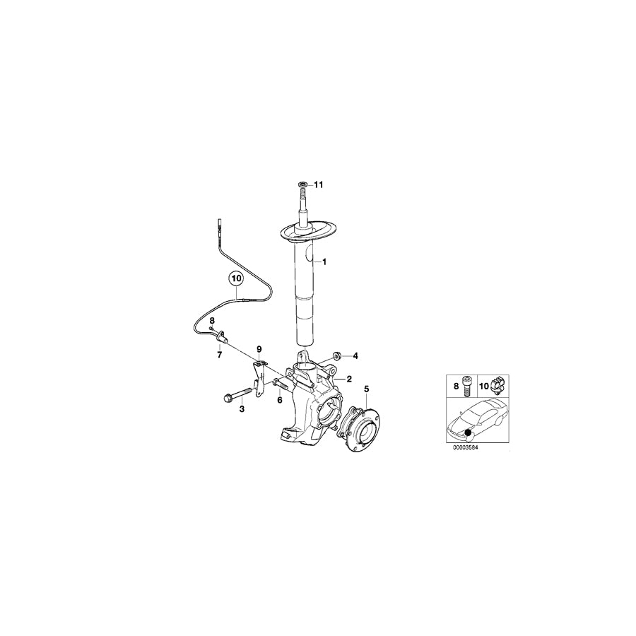 Genuine BMW 31181163118 E39 Left Abs/Bva Tube Bracket (Inc. M5) | ML Performance UK Car Parts