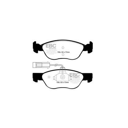 EBC PD03KF012 Alfa Romeo Yellowstuff Front Brake Pad & Plain Disc Kit - Girling/TRW Caliper (Inc. 145 & 146) 2 | ML Performance UK Car Parts