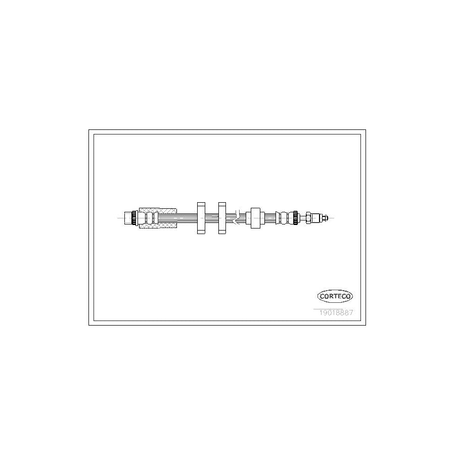 Corteco 19018887 Brake Hose For Peugeot 605 Saloon | ML Performance UK