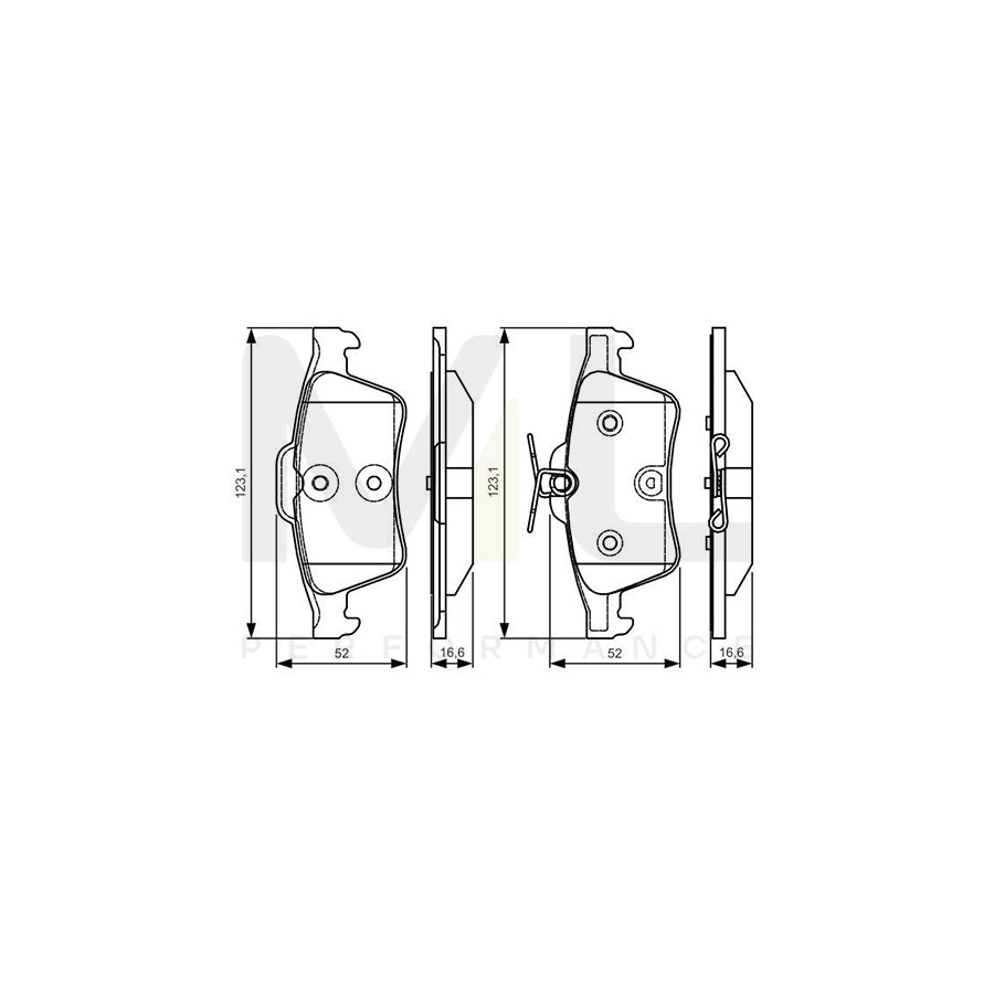 Bosch 0986Tb3197 Brake Pad Set  | ML Performance Car Parts